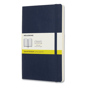 Moleskine® Classic Softcover Notebook, 1 Subject, Quadrille Rule, Sapphire Blue Cover, 8.25 X 5 freeshipping - TVN Wholesale